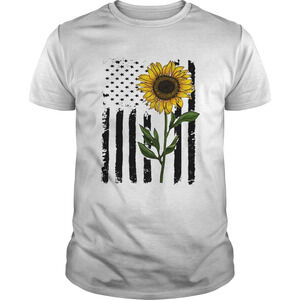 America Flag Sunflower Independence Day 4Th Of July Shirt